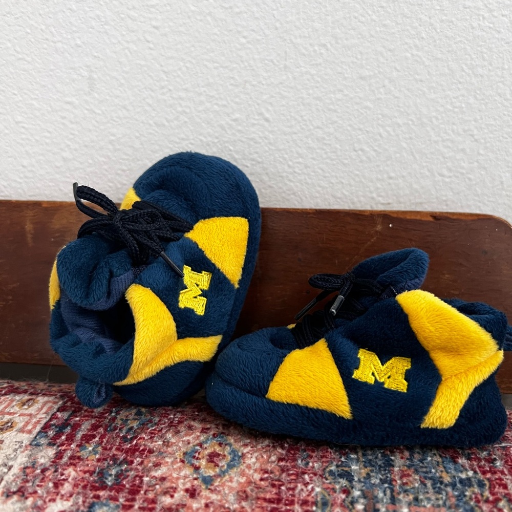 University of Michigan Plush Baby Sneaker Slippers